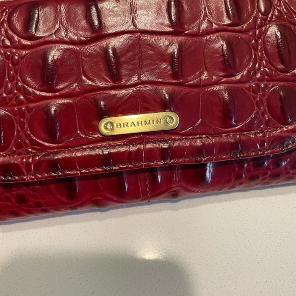 Brahmin Deep Red Croc Wallet - Picture 2 of 15